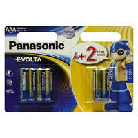 Батарейка Panasonic AAA LR03 Evolta * 6(4+2) (LR03EGE/6B2F) h