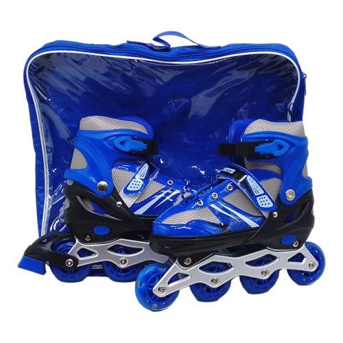 Ролики, металева рама, колеса PU, розмір L (39-43), сині [tsi239178-TSI], фото 1