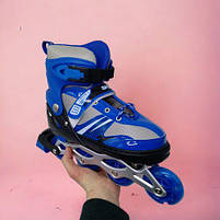 Ролики, металева рама, колеса PU, розмір L (39-43), сині [tsi239178-TSI], фото 2