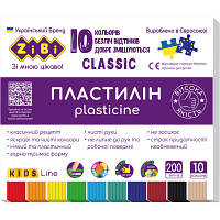 Пластилин ZiBi Classic 10 цветов 200 г (ZB.6232) h