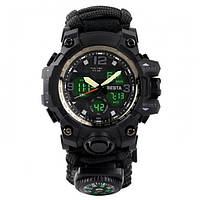 Мужские наручные часы Besta Life Pro с компасом (Черный) стильные наручные часы для мужчин
