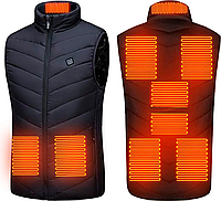 Мужской жилет с подогревом HeatFashion Electric Heating Vest (Черный) 4XL TRNK