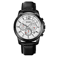 Годинник чоловічий наручний Skmei 1989 (Чорний зі сріблястим) стильний наручний годинник для чоловіків