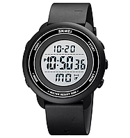 Спортивний чоловічий годинник Skmei 1736 (Чорний з білим циферблатом) стильний наручний годинник для чоловіків
