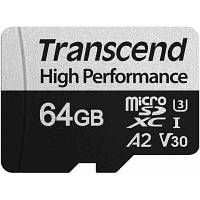 Карта памяти Transcend 64GB microSD class 10 UHS-I U3 A2 (TS64GUSD330S) h