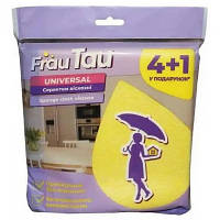 Салфетки для уборки Frau Tau Universal Вискозные 4+1 шт. (4820263230961) h