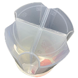 Контейнер для сипких 2,5 л із 4 відділеннями та мірною шкалою 12,3 х 24,5 х 13,8 см, фото 3