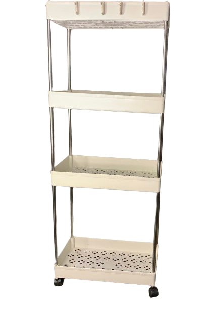Стійка універсальна на колесах 4 яруси біла, фото 1
