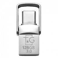 USB OTG T&amp;G 2&amp;1 3.0 Type C 128GB Metal 104 Цвет Стальной p