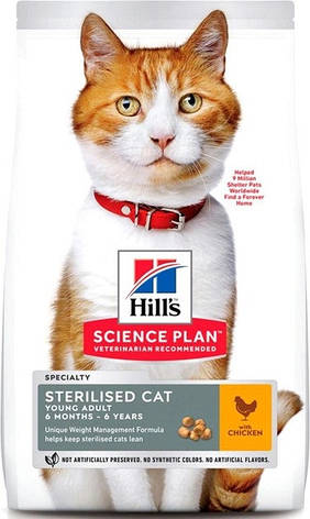 Hills Science Plan Sterilised Cat Young Adult з куркою сухий корм для стерилізованих кішок 1.5 кг, фото 1