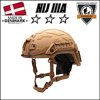 Тактический шлем Fast PGD ARCH 3A класс. Военный Данский шлем каска койот. Баллистический кевларовый бронешлем
