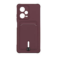 Чехол TPU Colorfull Pocket Card для Xiaomi Redmi Note 12 Pro+ 5G Цвет 42.Maroon o