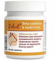 Dolfos Dolvit Beta carotene biotin forte mini Долфос БетаКаротин и биотин форте для собак мини 90 тб.