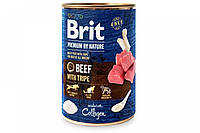 Brit Premium By Nature Beef with Tripe Влажный корм для собак с говядиной и потрохами 400 г
