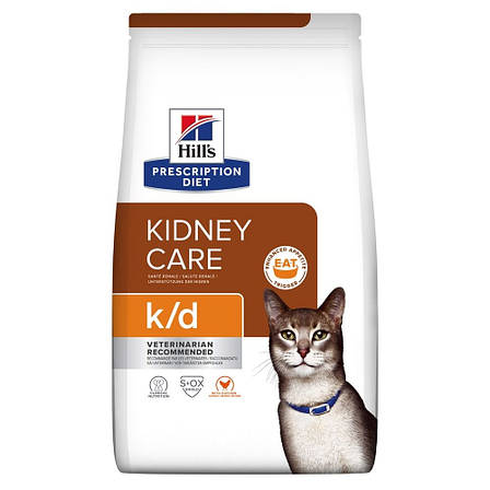 Hills PD Feline KD сухий корм при хронічних захворюваннях нирок та серця у кішок 1,5 кг, фото 1
