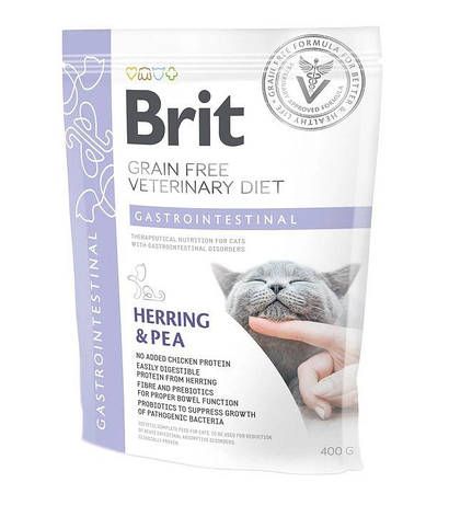 Brit VetDiets Cat GF Gastrointestinal Сухий корм для будь-якого віку кішок при гострому та хронічному, фото 1