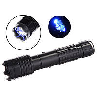 Мощный фонарик шокер 1103 отпугиватель собак электрошокер со съемным аккумулятором