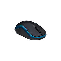 Wireless Мышь Logitech M186 Цвет Черный-синий b