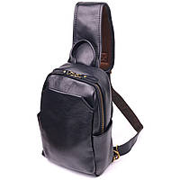 Превосходная сумка мужская через плечо из натуральной гладкой кожи 21286 Vintage Черная ar