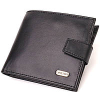 Стильний чоловічий гаманець з натуральної гладкої шкіри CANPELLINI 21880 Чорний ar