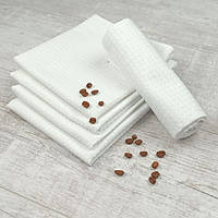 Вафельное полотенце/салфетки для кухни Luxyart 35*70 см белый 5 шт (LS-012) ar