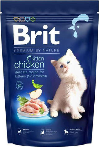 Brit Premium by Nature Cat Kitten Сухий корм для кошенят з куркою 300 гр, фото 1