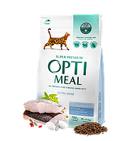 Optimeal сухой корм для кошек с высоким содержанием трески 700 гр