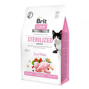 Brit Care Cat Grain-Free Sterilized Sensitive корм для стерилізованих котів з чутливим травленням 400г, фото 1