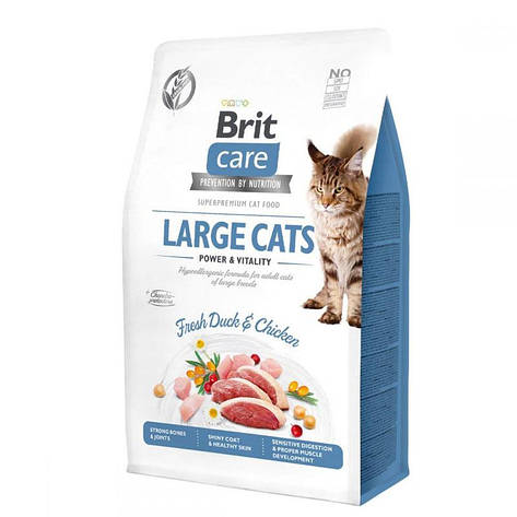 Brit Care Cat Grain-Free Large Cats Power and Vitality сухий корм для кішок великих порід 7кг, фото 1