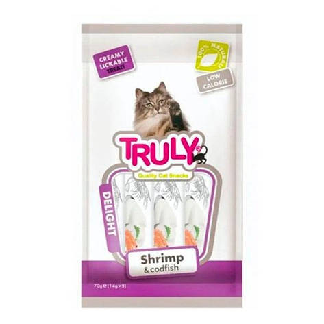Ласощі для котів Truly з креветкою та тріскою, 70 г, фото 1