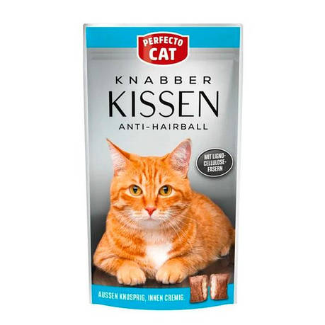 Ласощі Perfecto Cat подушечки проти комків шерсті, 50 г, фото 1