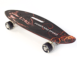 Скейт пластиковий 60см "Power and Speed" колеса з поліуретану, що світяться, антиковзаюча поверхня, ручка