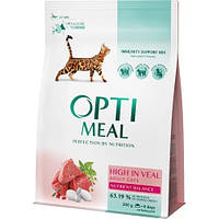 Сухий корм Optimeal для котів з телятиною 0.3 кг
