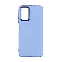 Чехол Silicone Cover Metal frame (AA) для Xiaomi Redmi Note 10 / Note 10s Цвет 58.Sky Blue i