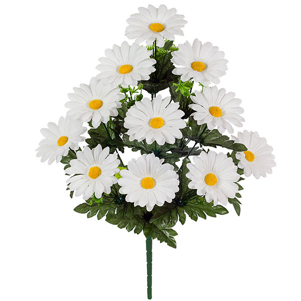 Штучні квіти букет білих ромашок, 55см, фото 1