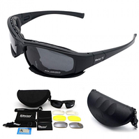 Сонцезахисні антивідблиски окуляри з поляризацією Daisy X7спортивні Black + 4 комплекти лінз тактичні svitlo