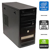 Компьютер Asus P8B75-M MT/ Core i7-3770/ 16 GB RAM/ 256 GB SSD + 500 GB HDD/ Quadro 4000 2GB/ 400W