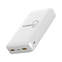 Повербанк Warmsof 20000mAh 2xUSB 1хType-C Power Delivery 3.0 Quick Charge 3.0 Білий