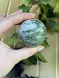 Куля сфера натуральний жадеїт куля шар з каменю жадеїт сфера з жадеїту 52 мм, фото 6