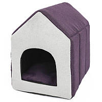Будка для собак антикоготь серо-фиолетовая 2 433340 см