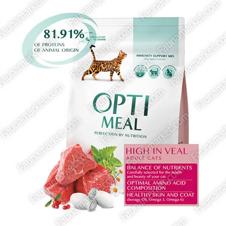 Optimeal з Телятиною для котів 10кг, фото 1
