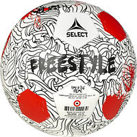 М'яч футбольний для фрістайлу SELECT Freestyle v24 (003) біл/червоний, 4,5
