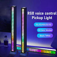 Эквалайзер 32 LED RGB светильник с микрофоном