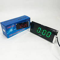 Электронные Часы VST 730 green, цифровые настольные сетевые часы, led alarm clock VST-730, RV-202 с