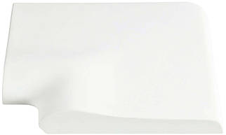 Кутовий копінговий камінь Aquazone 250x300x50-25 мм, білий