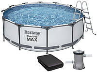 Bestway Каркасний басейн Bestway 56420 (366х122 см) з картриджним фільтром, тентом і драбиною