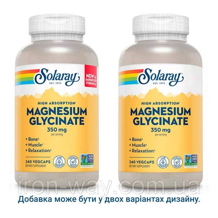Solaray Magnesium Glycinate 350 mg (240 veg caps)