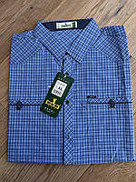 Сорочка чоловіча з коротким рукавом на ґудзиках розміри XL-5XL (5 кв) "TURHAN" недорого від прямого постачальника