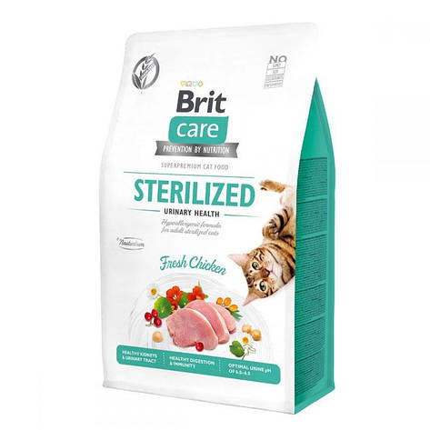 Brit Care Cat Grain-Free Sterilized Urinary Health корм для стерилізованих кішок 400г, фото 1