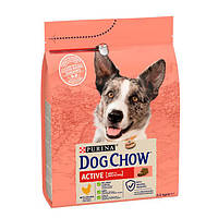 Dog Chow Active Adult 1+ cухой корм для собак с повышенной активностью с курицей 2,5 кг